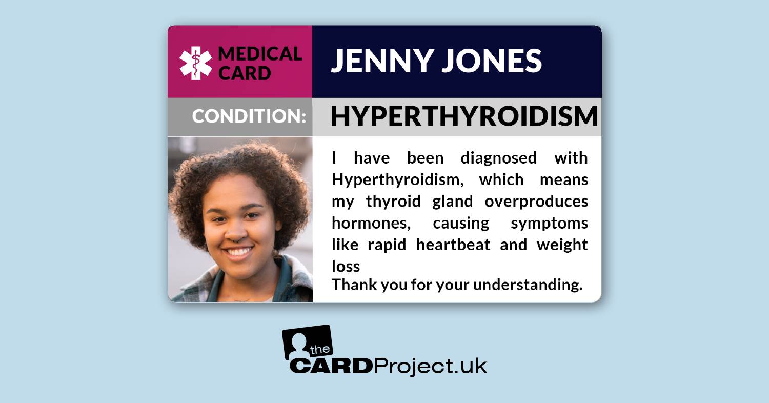 Hyperthyroidism Medical Photo ID Card (FRONT)